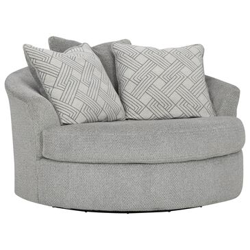 Ashley Casselbury Oversized Swivel Chair in Cement, , large