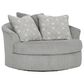 Ashley Casselbury Oversized Swivel Chair in Cement, , large
