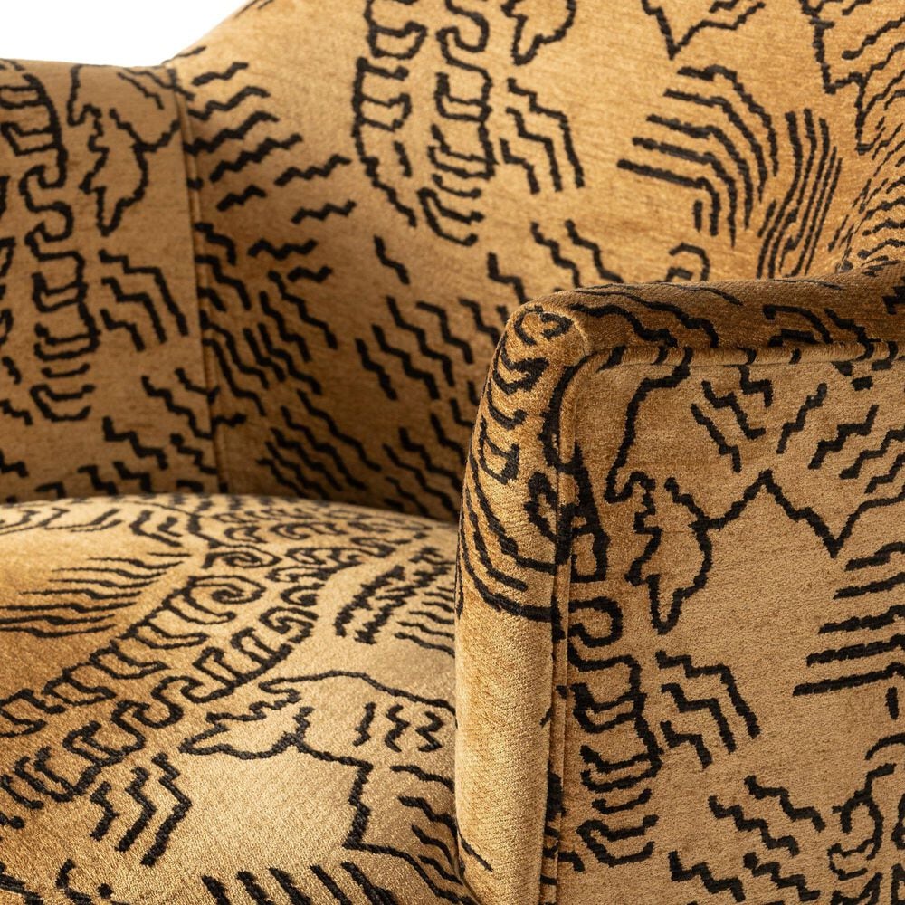 Four Hands Aurora Swivel Chair in Balkan Ochre, , large