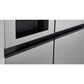 LG 27.2 Cu. Ft. Side-by-Side Refrigerator with Smooth Touch Ice Dispenser in Print Proof Stainless Steel, , large