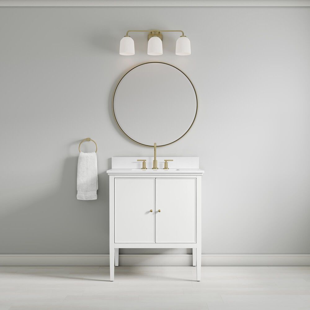 37B Heston 30" Single Bathroom Vanity in Bright White with White Composite Stone Top and Backsplash, , large