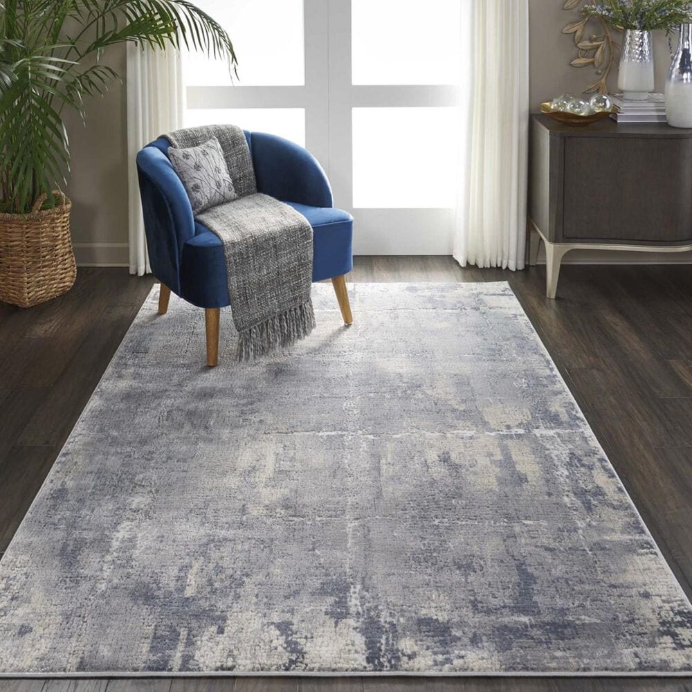 Nourison Rustic Textures RUS06 3&#39;11&quot; x 5&#39;11&quot; Grey and Beige Area Rug, , large