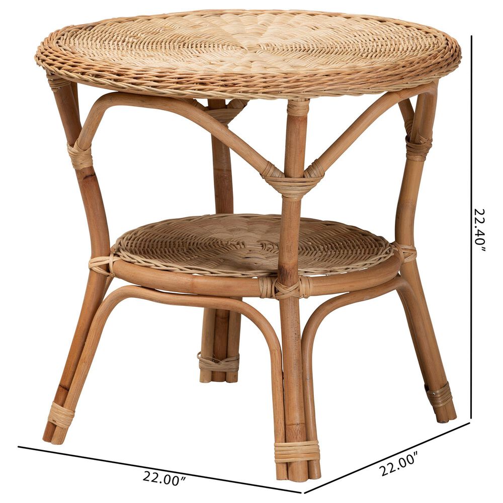 Baxton Studio Abbey Coffee Table in Natural Brown, , large