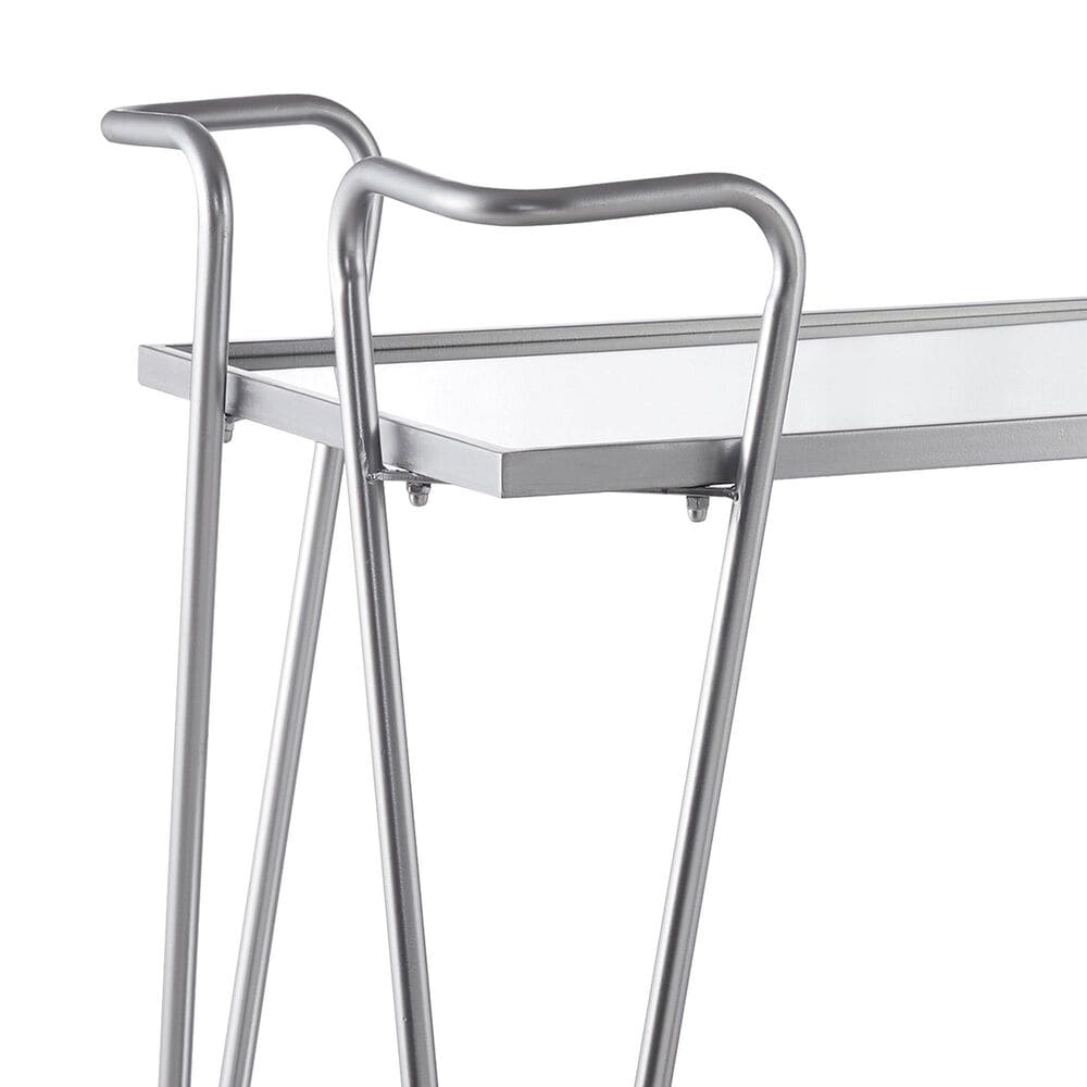 Linon Home Decor Mid-Century Bar Cart in Silver, , large
