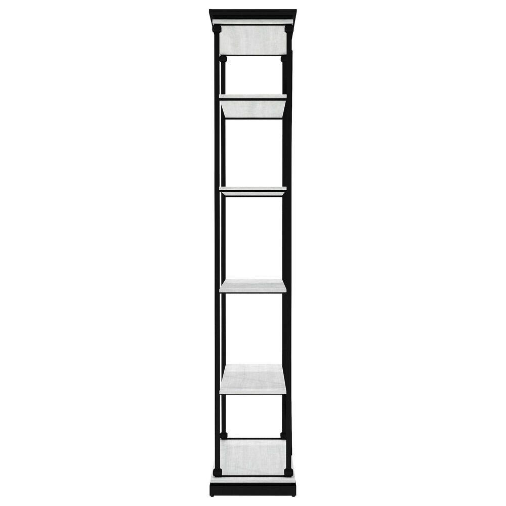 Furniture of America Kidd 33&quot; Bookcase in Antique White/Black, , large