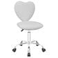 Impressions Vanity Heart Boucle Swivel Vanity Chair with White Cushion in Matte Silver, , large