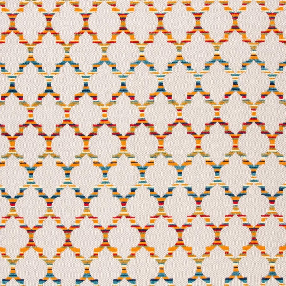 Safavieh Cabana CBN333A 8&#39; x 10&#39; Ivory and Orange Indoor/Outdoor Area Performance Rug, , large