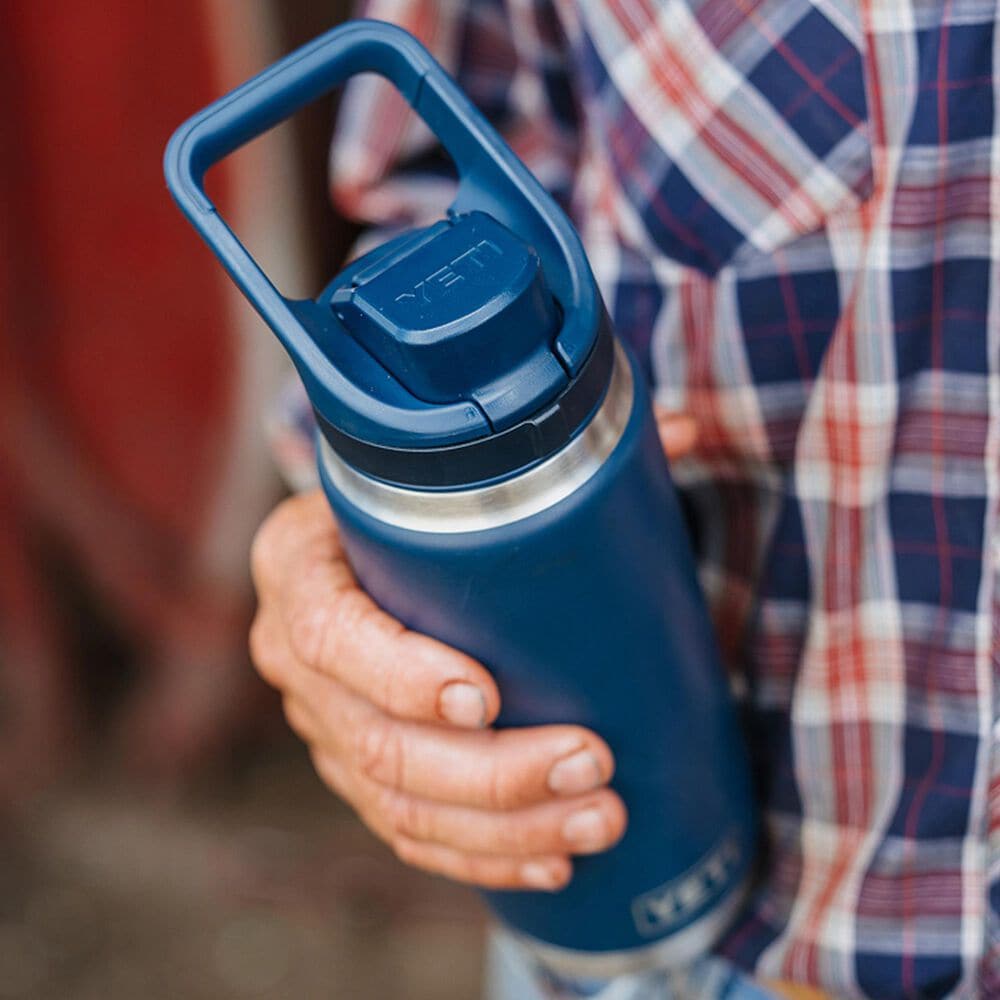 YETI Rambler 26 Oz Water Bottle with Flip Chug Cap in Navy, , large
