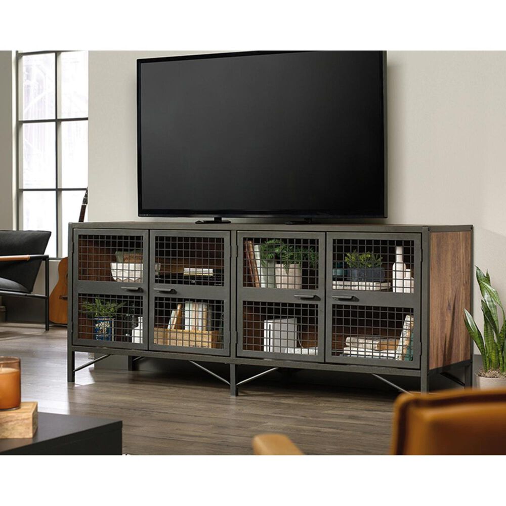Sauder Boulevard Cafe Credenza in Vintage Oak and Black, , large