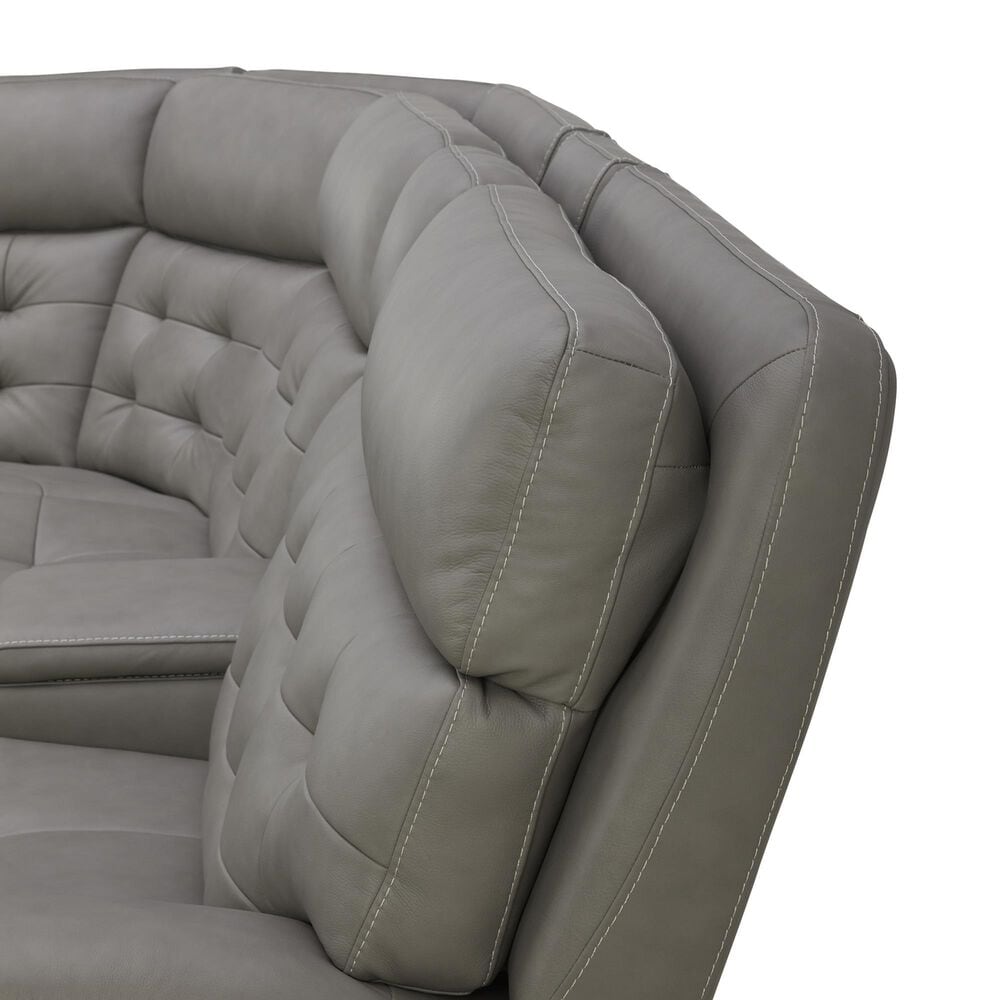 Interlochen 6-Piece Leather Power Reclining Sectional in Aline Light Gray, , large