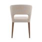 Monroe Rose Curved Open Back Side Chair in Walnut, , large