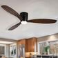 Minka-Aire Ventiara 52" LED Flush Mount Indoor/Outdoor Ceiling Fan in Coal, , large