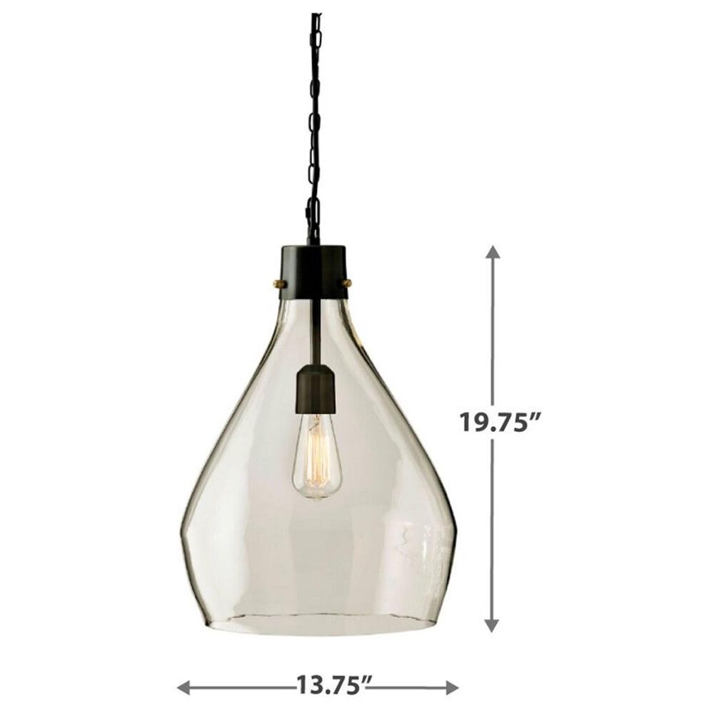 Ashley Avalbane Glass Pendant Light in Dark Gray, , large