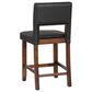 Linon Home Decor Vega Counter Stool with Black Cushion in Espresso, , large