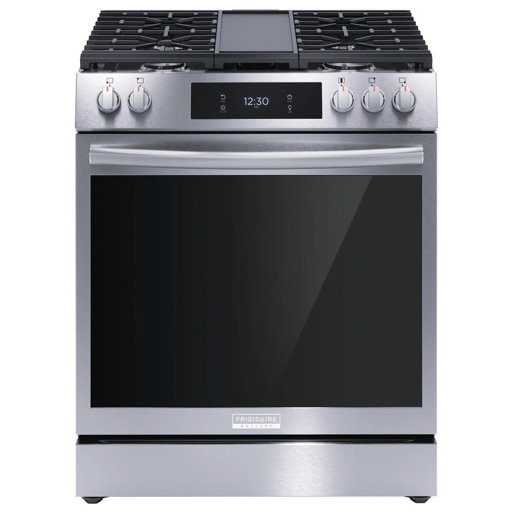 Frigidaire Gallery 2-Piece Kitchen Package with 6 Cu. Ft. Gas Range and 30" Over-The-Range Microwave in Stainless Steel, , large