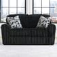 Ashley Midnight-Madness Stationary Loveseat in Onyx, , large