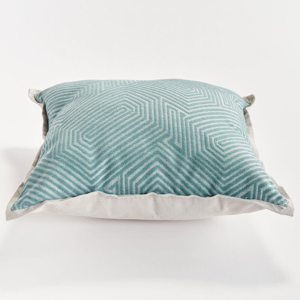Napa Home and Garden Sora 20&quot; x 20&quot; Indoor/Outdoor Throw Pillow in Prussian Blue and Light Blue, , large