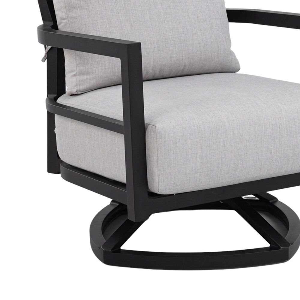Hearth and Haven Outdoor Swivel Lounge Chair in Ember Black, , large