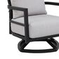 Hearth and Haven Outdoor Swivel Lounge Chair in Ember Black, , large
