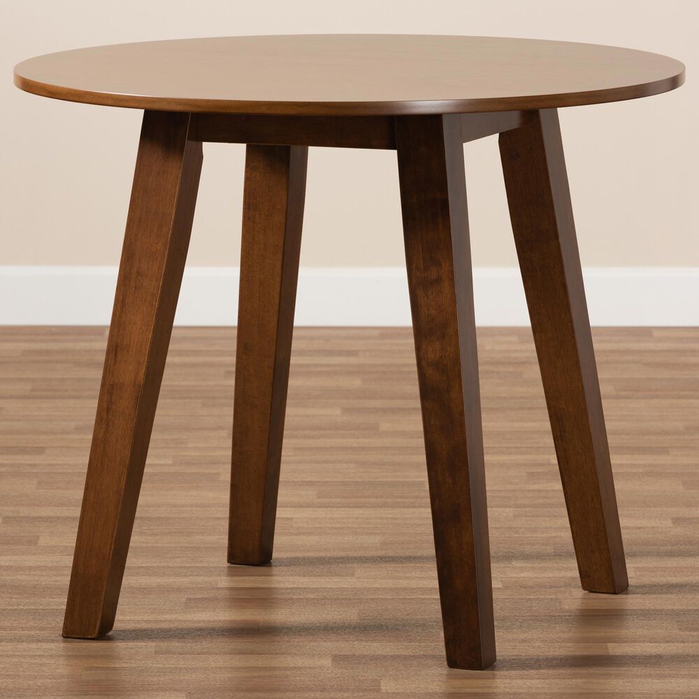 Baxton Studio Ela Dining Table in Walnut Brown - Table Only, , large