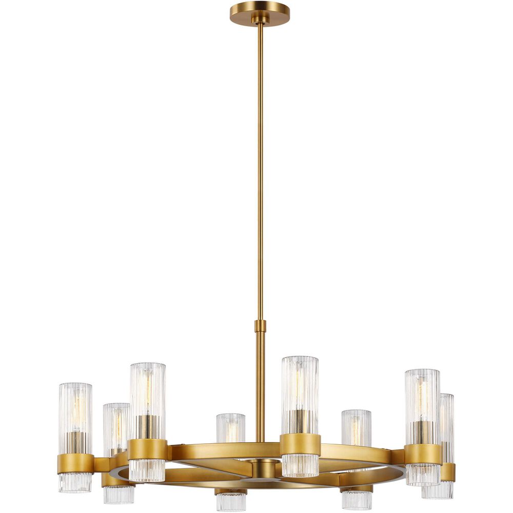 Visual Comfort &amp; Co. Geneva Medium Chandelier in Burnished Brass, , large