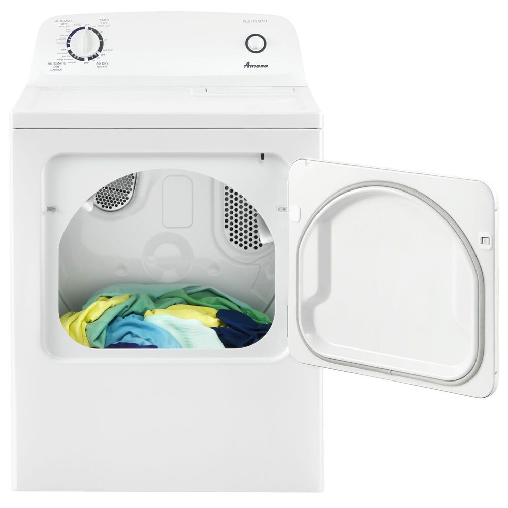 Amana Top Load Washer with High-Efficiency Agitator and 6.5 Cu. Ft. Electric Dryer Laundry Pair in White , , large