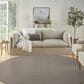 Nourison Courtyard Ivory and Charcoal 8" Round Indoor/Outdoor Area Rug, , large