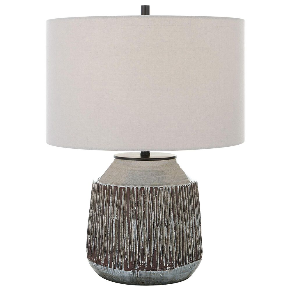 Uttermost Neolithic Table Lamp in Blue Gray, Rust Brown and Dark Bronze, , large