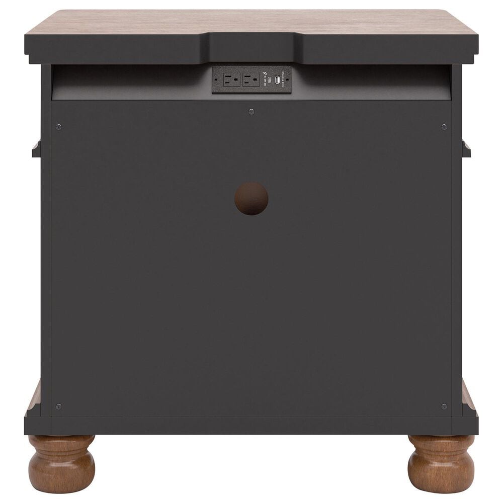 Ashley Rowlenstown California King Panel Bed with Dresser and Nightstand in Brown, , large