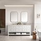 James Martin Vanities Breckenridge 72" Double Bathroom Vanity in Bright White with 3 cm Eternal Marfil Quartz Top and Rectangular Sinks, , large