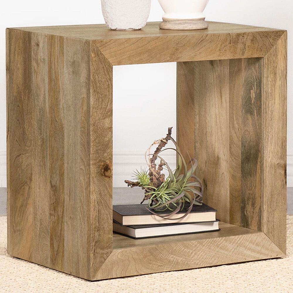 Coaster Benton Rectangular End Table in Natural, , large