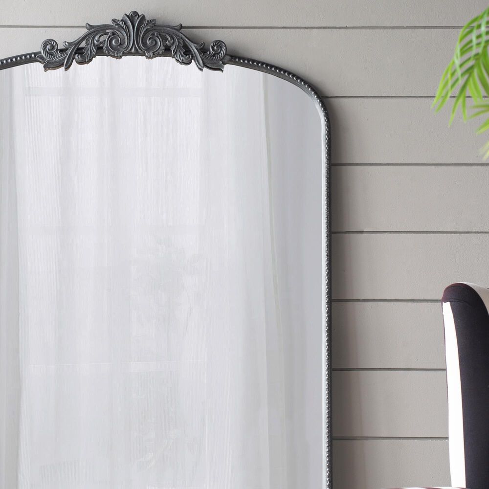 Hearth and Haven 66" x 36" Full Length Arched Mirror in Black, , large