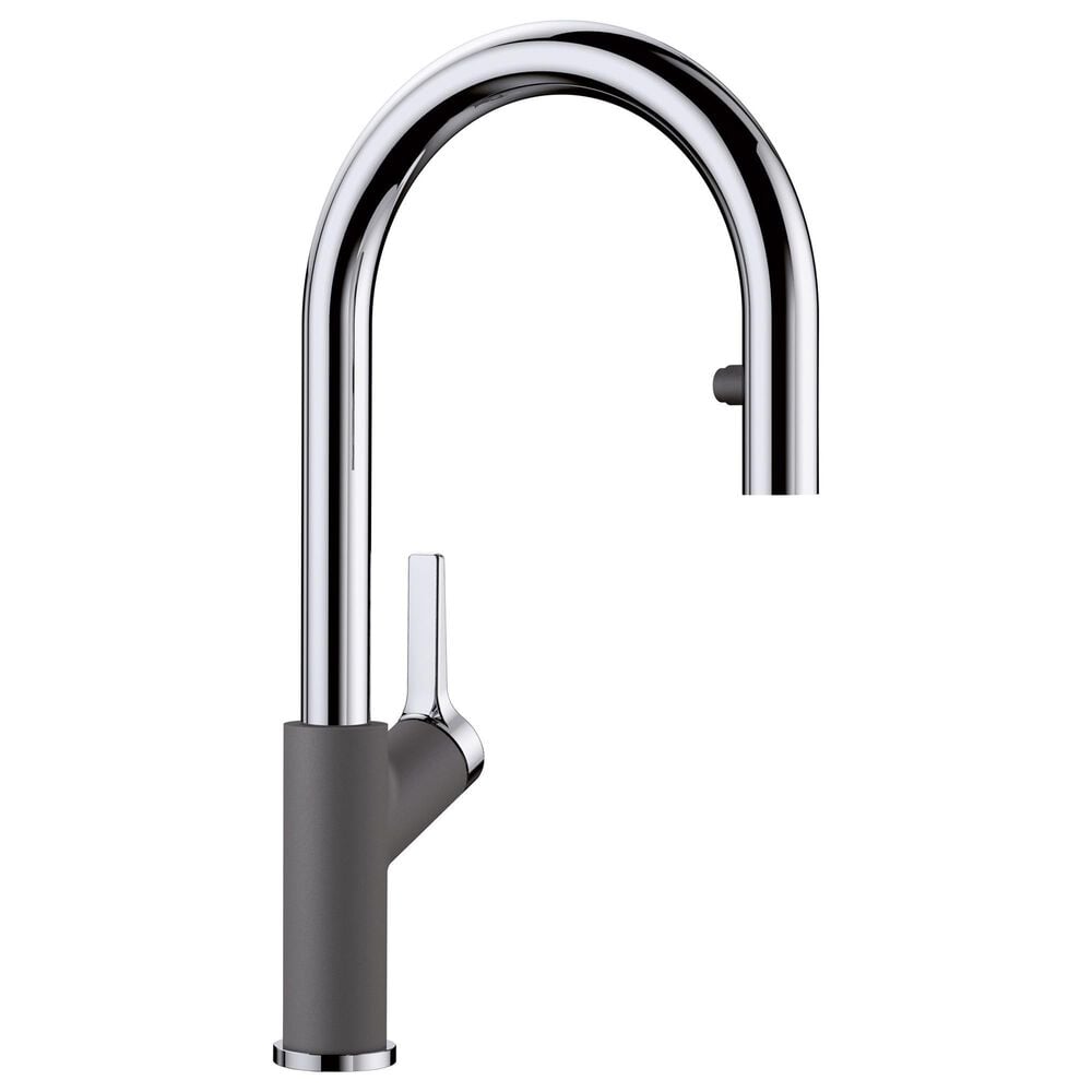 Blanco Urbena 1.5 GPM Pull-Down Kitchen Faucet in Chrome and Cinder, , large