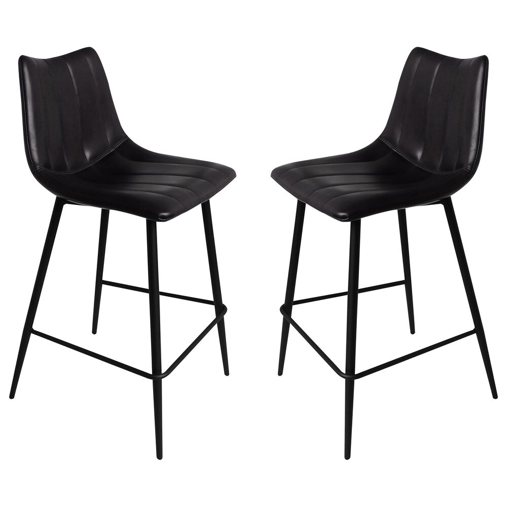 Moe's Home Collection Alibi Counter Stool in Black (Set of 2), , large