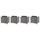 Hearth and Haven Puerta Outdoor Club Chair in Black (Set of 4), , large