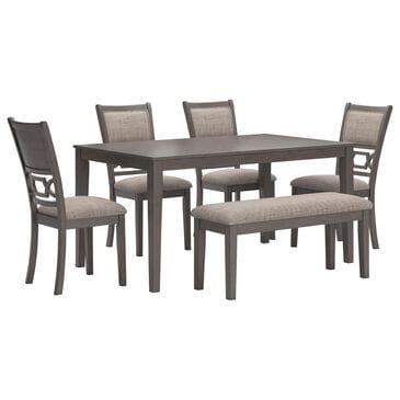 Ashley Wrenning 5-Piece Rectangular Dining Set in Light Gray, , large