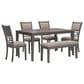 Ashley Wrenning 5-Piece Rectangular Dining Set in Light Gray, , large