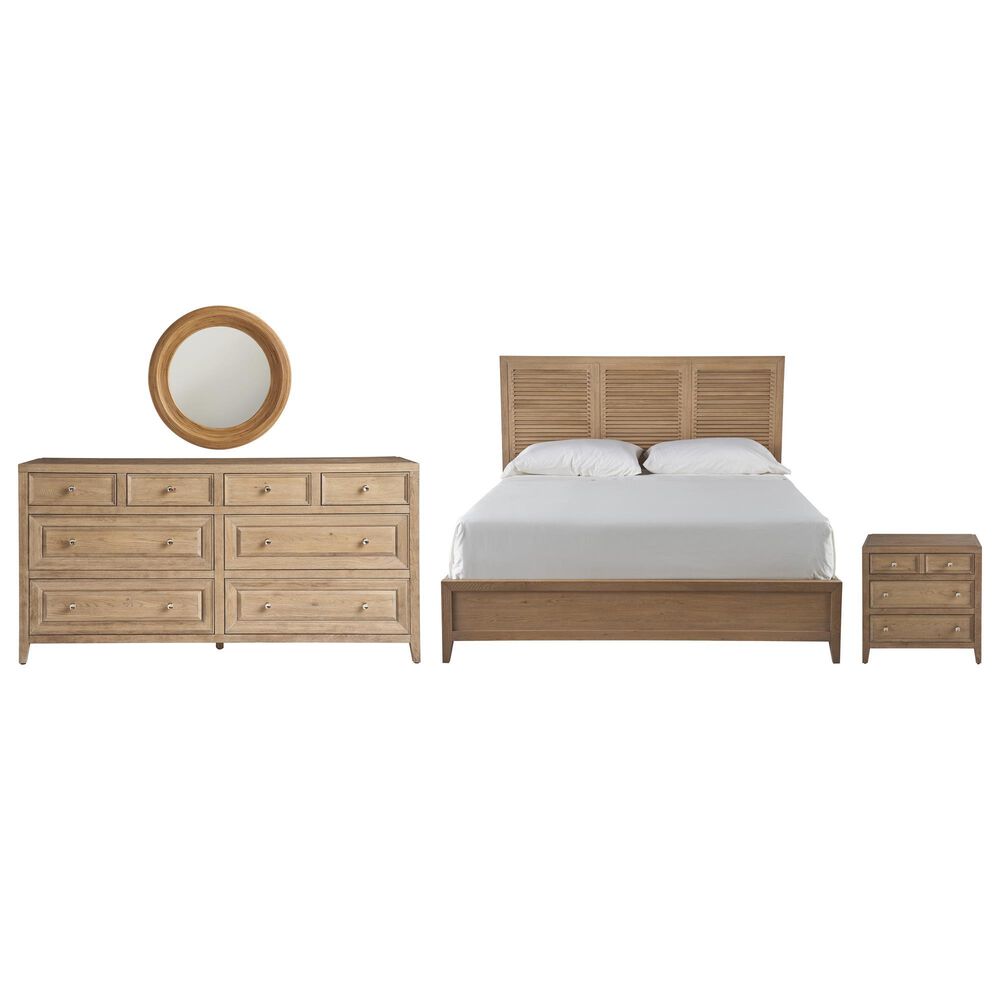 Universal Furniture Weekender 4-Piece King Panel Bedroom Set in Sand Dune and Natural, , large