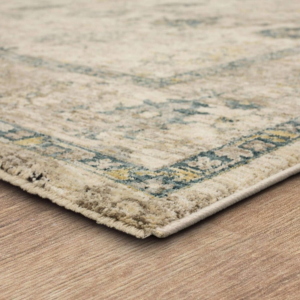 Karastan Marash 5&#39; x 7&#39;6&quot; Cream and Blue Area Rug, , large