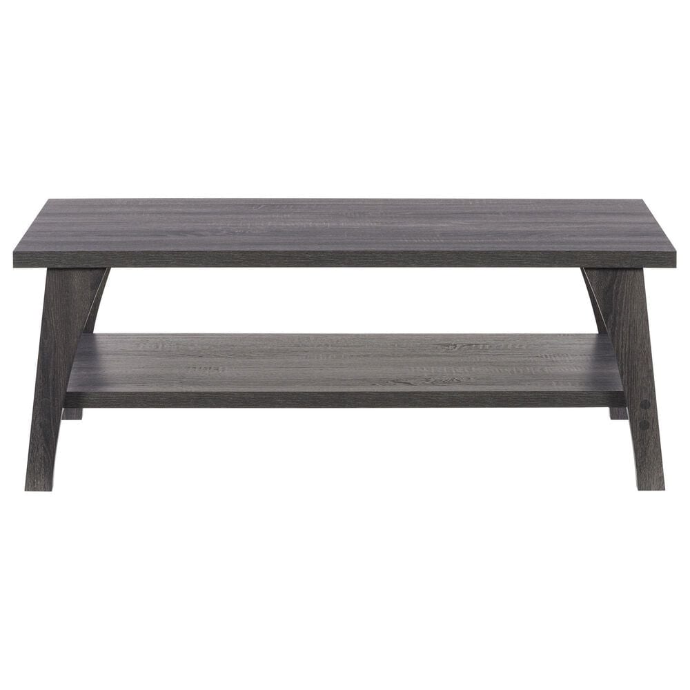 CorLiving Hollywood Coffee Table with Curved Legs in Dark Grey, , large