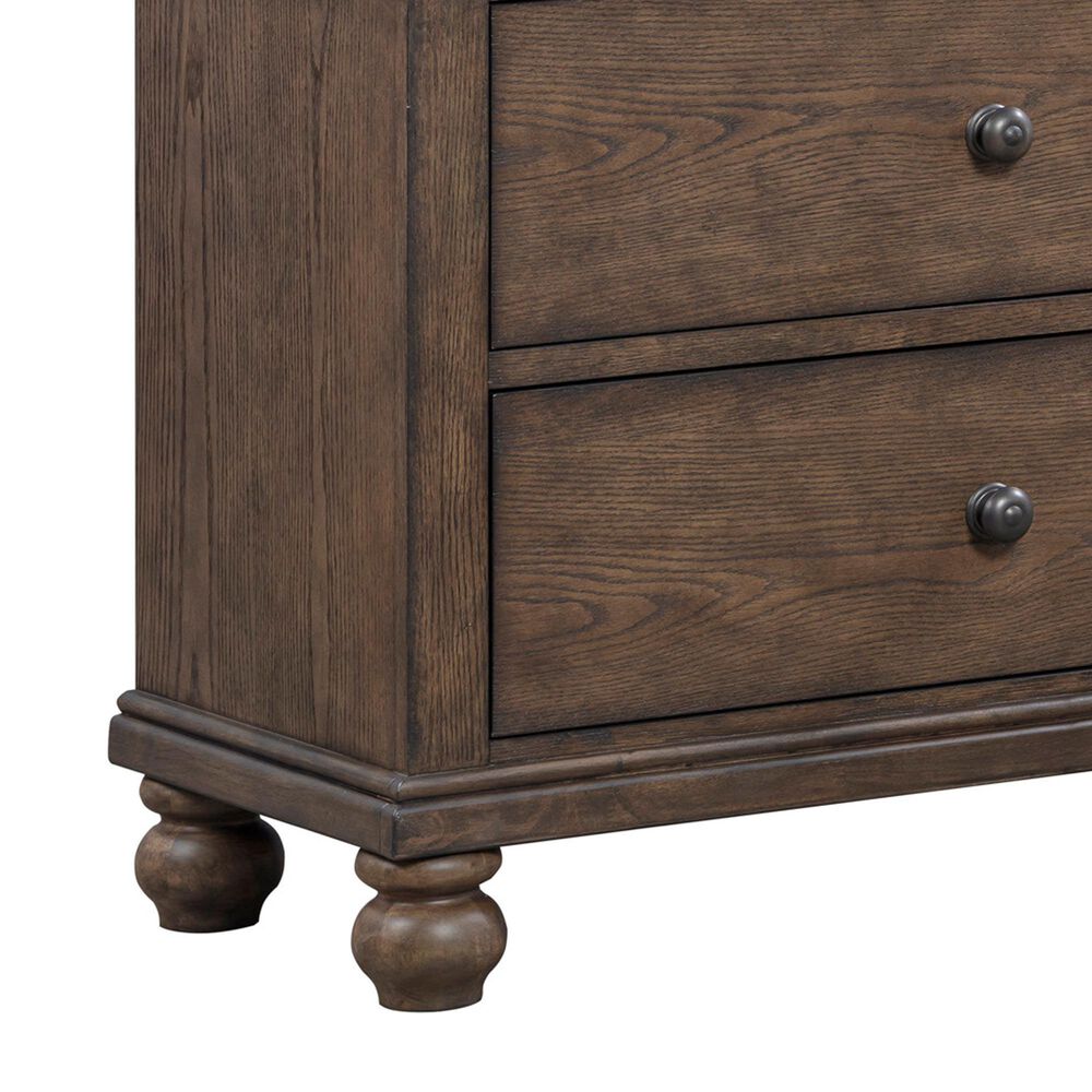 Riva Ridge Oxford 6-Drawer Dresser with Mirror in Cocoa, , large
