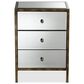 Baxton Studio Nouria 3-Drawer End Table in Silver, , large