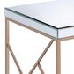 Steve Silver Evelyn End Table in Black with Copper Chrome Finish, , large