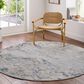 Surya Brunswick 5"3" Round Dusty Sage, Taupe, Light Gray, White, Pale Blue, Olive, Teal and Navy Area Rug, , large