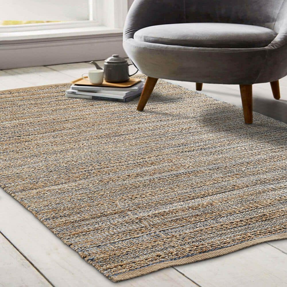 L&amp;R Resources Natural Fiber 10&#39; x 14&#39; Navy Area Rug, , large