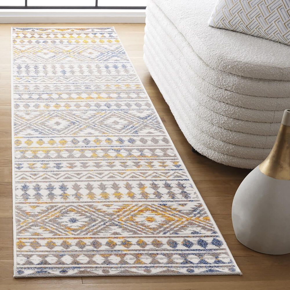 Safavieh Astoria 2&#39;2&quot; x 8&#39; Grey and Ivory Runner, , large