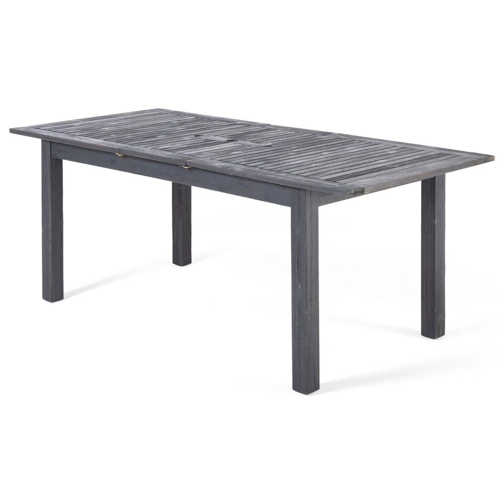Hearth and Haven Outdoor Rectangular Dining Table in Dark Grey - Table Only, , large