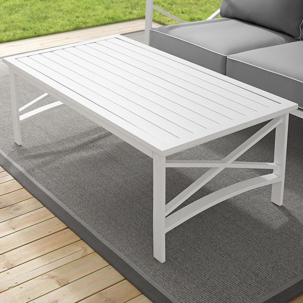 Crosley Furniture Kaplan Coffee Table in White, , large