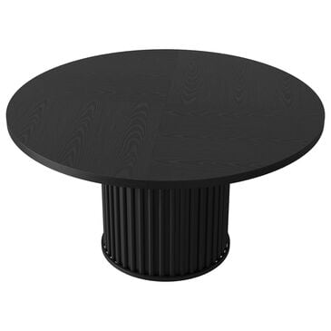 GARVEE 47" Round Industrial Dining Table in Black - Table Only, , large