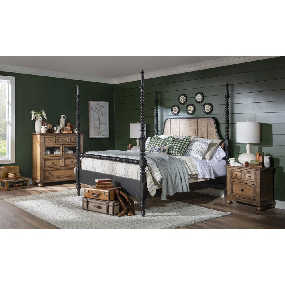 Legacy Classic Vintage Market 2-Drawer Apothecary Nightstand in Barnwood Oak with Outlets and USB Ports, , large